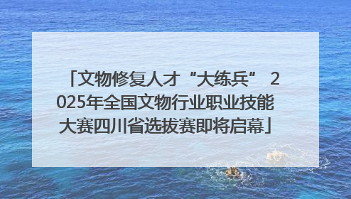 文物修复人才“大练兵” 2025年全国文物行业职业技能大赛四川省选拔赛即将启幕